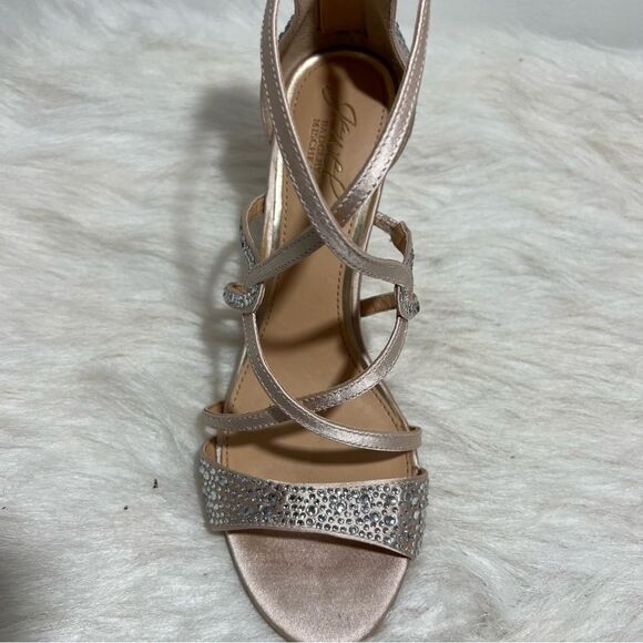 Jewel Badgley Mischka Pink Rhinestone/Crystal Wedge‎ Heel -- 7 - Picture 6 of 13